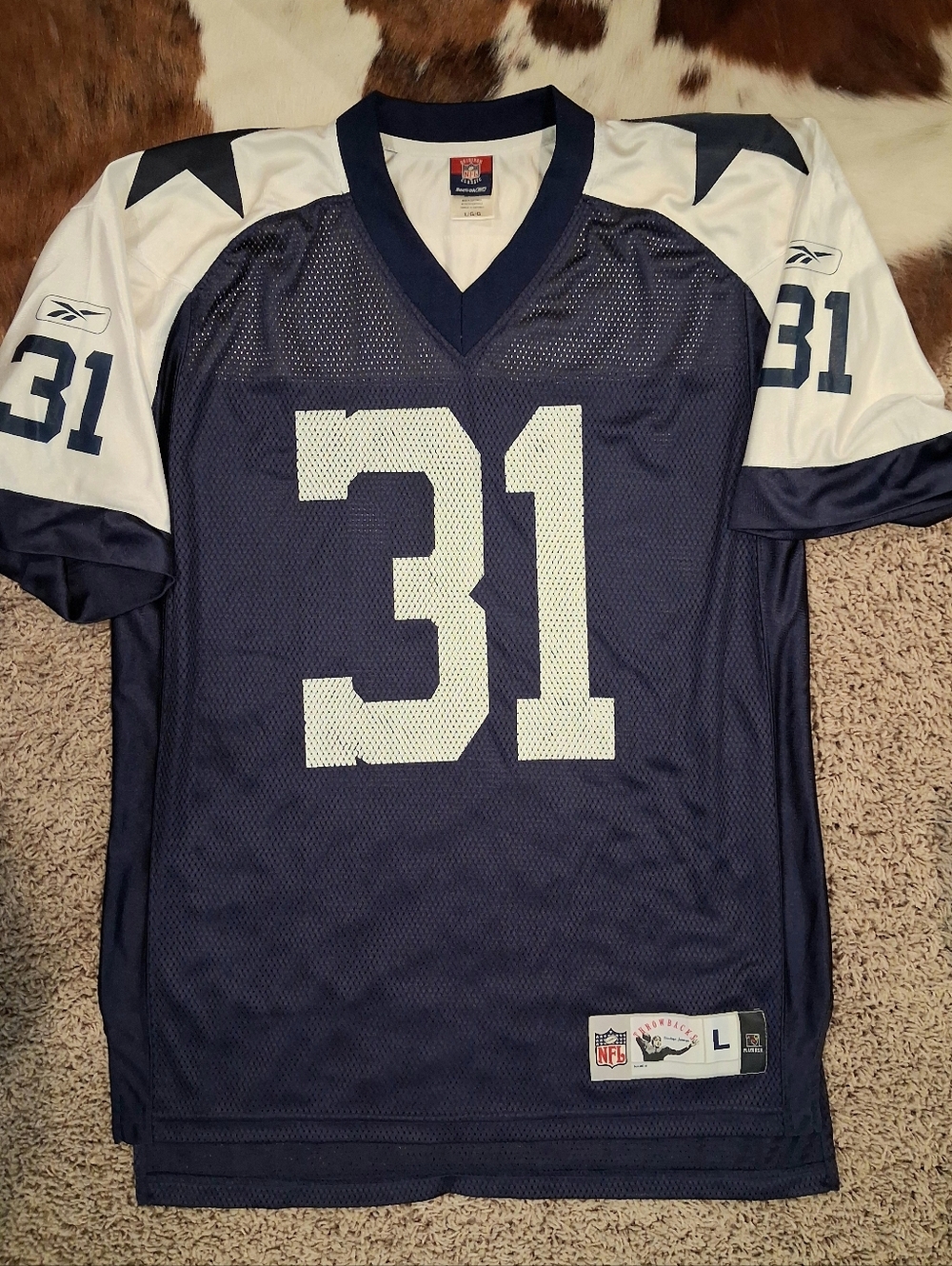 DALLAS COWBOYS Gridiron NFL Throwback Jersey Sz L